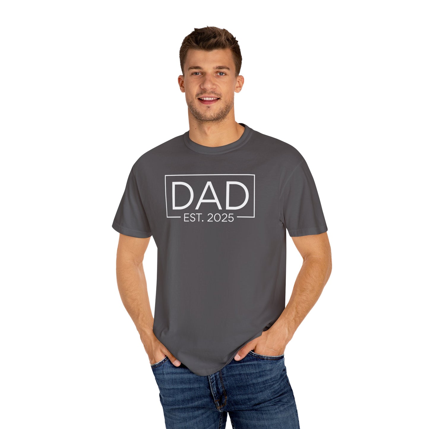 Dad Est. 2025 T-Shirt | Gift for New Dads | Unisex Casual Tee | Father's Day, Birthday, Pregnancy Announcement
