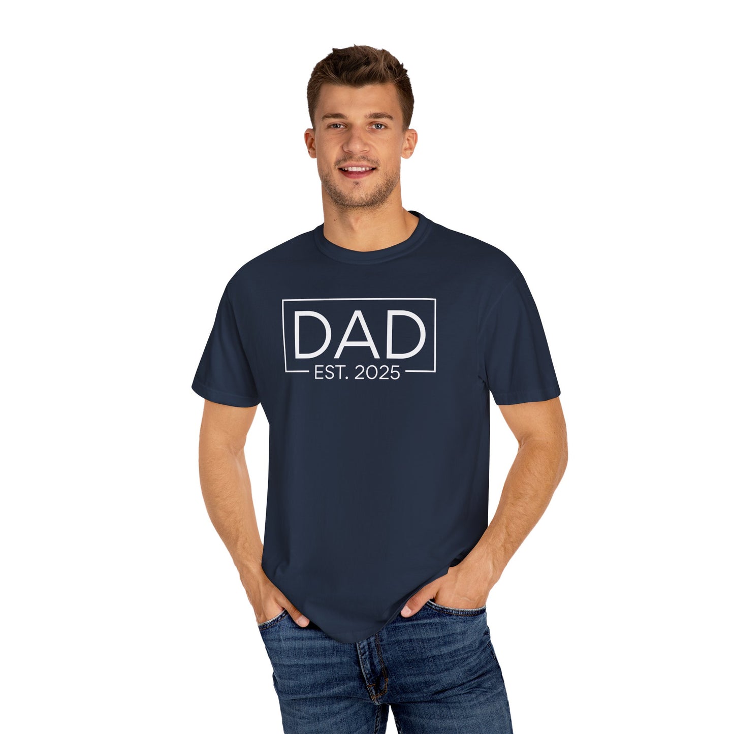 Dad Est. 2025 T-Shirt | Gift for New Dads | Unisex Casual Tee | Father's Day, Birthday, Pregnancy Announcement