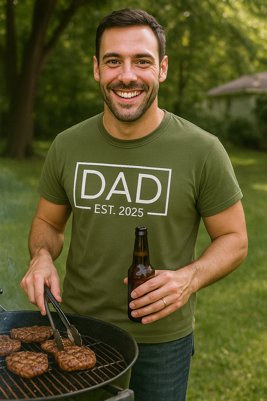 Dad Est. 2025 T-Shirt | Gift for New Dads | Unisex Casual Tee | Father's Day, Birthday, Pregnancy Announcement
